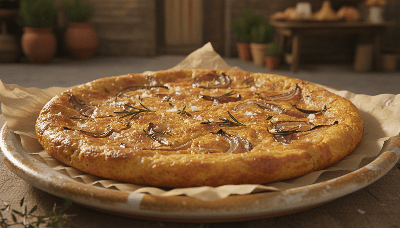 Farinata Campana con cipolla caramellata