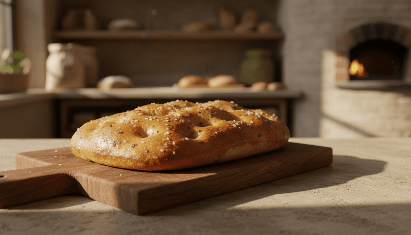 Focaccia Classica ligure appena sfornata